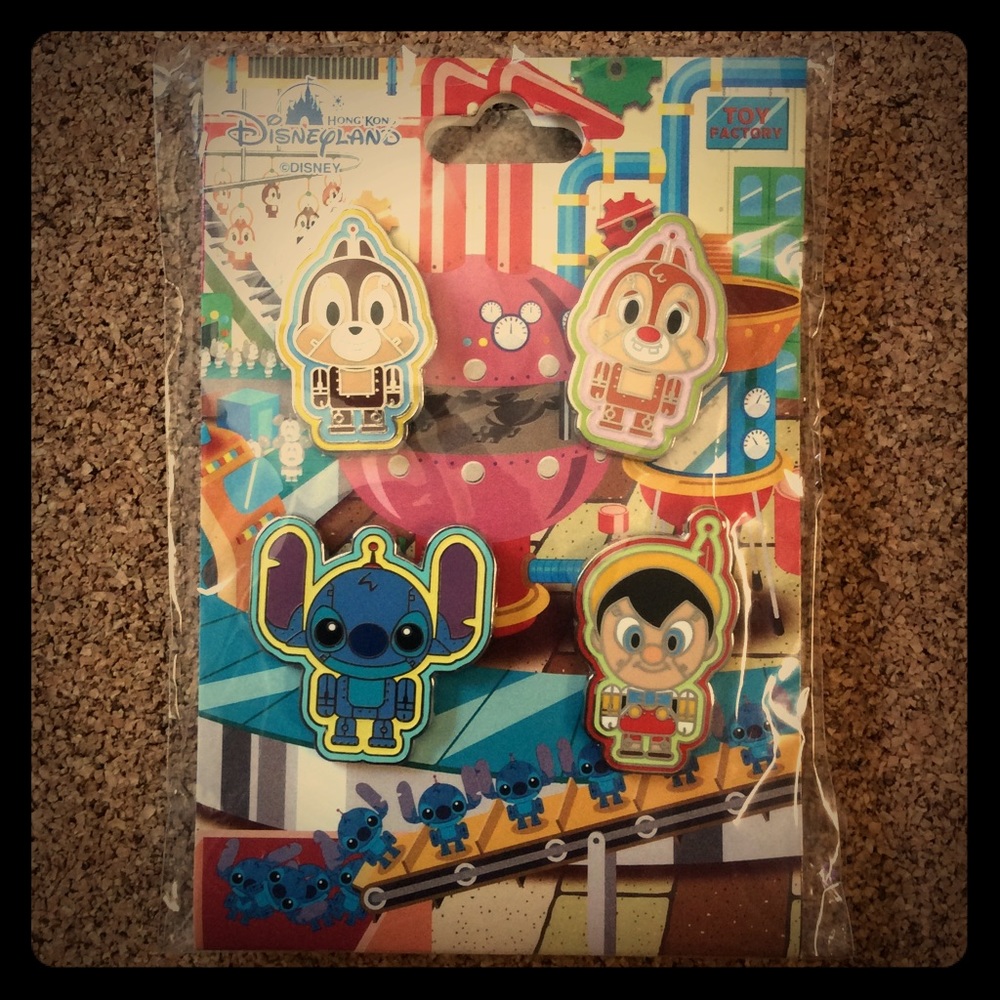 Disney Hong Kong Toy Factory Pin Set